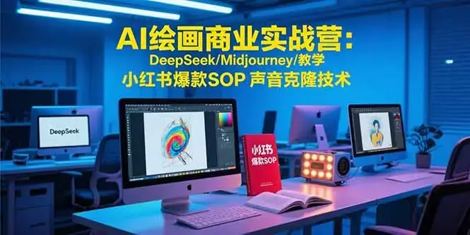 AI绘画商业实战营：DeepSeek/Midjourney/教学 小红书爆款SOP 声音克隆技术_知客圈