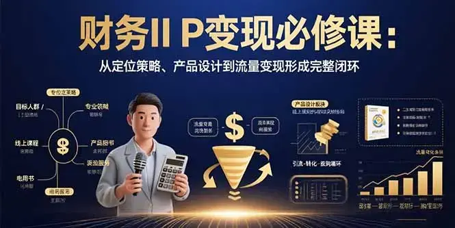财务IP变现必修课：从定位策略、产品设计到流量变现形成完整闭环_知客圈