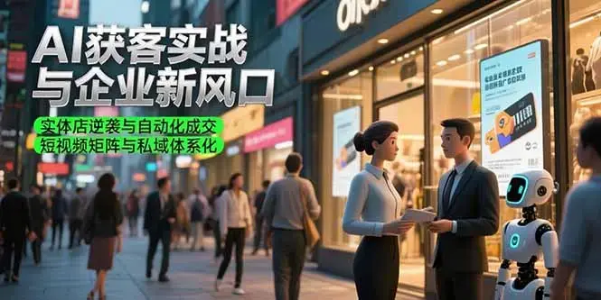 AI获客实战与企业新风口，实体店逆袭与自动化成交 短视频矩阵与私域体系化_知客圈