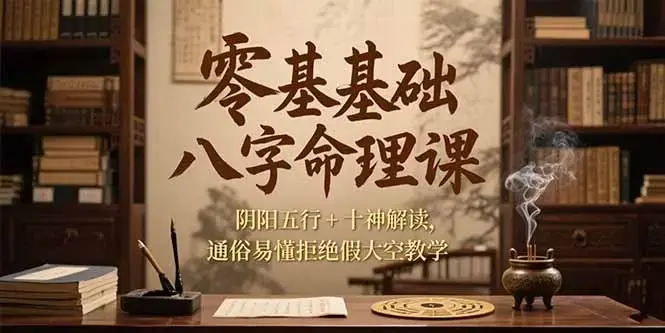 零基础八字命理课，阴阳五行+十神解读，通俗易懂拒绝假大空教学_知客圈