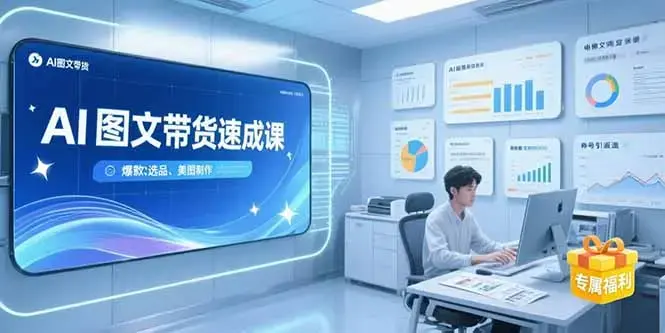 AI图文带货速成课，养号引流秘籍，爆款选品策略，美图制作全流程_知客圈