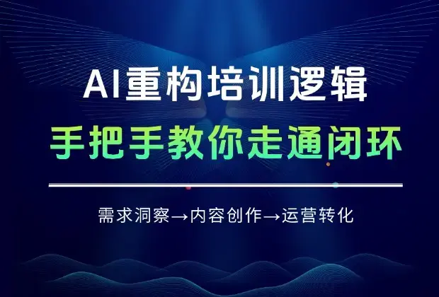 AI 重构培训逻辑：需求洞察→内容创作→运营转化，手把手教你走通闭环_知客圈