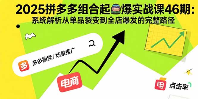 2025拼多多组合起爆实战课46期：系统解析从单品裂变到全店爆发的完整路径_知客圈
