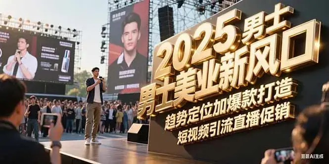 2025男士美业新风口，趋势定位加爆款打造，短视频引流直播促销_知客圈