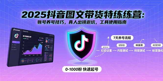 2025抖音图文带货特练营：账号养号技巧，真人出镜避坑，工具使用指南_知客圈