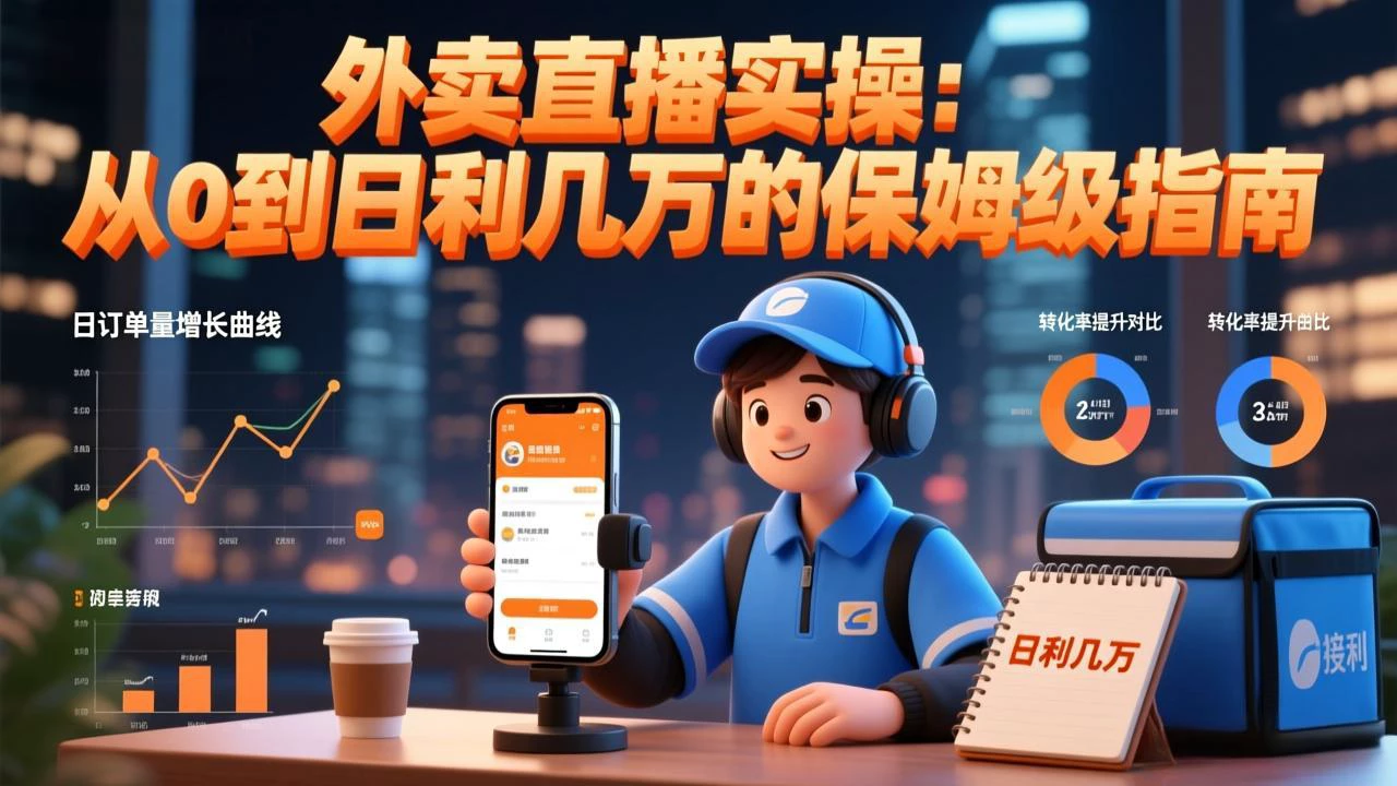 外卖直播实操：从0到日利几万的保姆级指南_知客圈