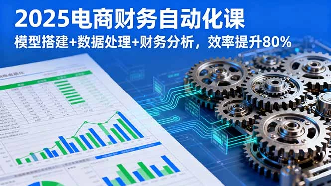2025电商财务自动化课，模型搭建+数据处理+财务分析，效率提升80%_知客圈