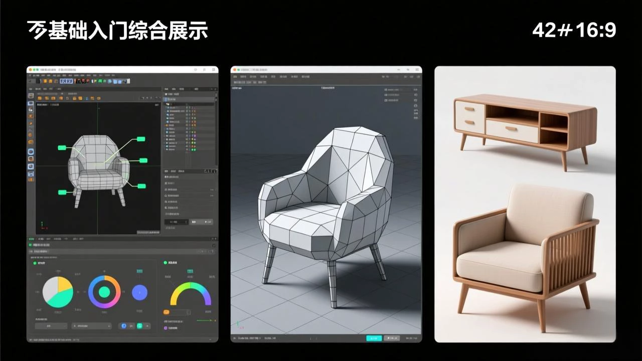 3D渲染零基础入门：界面操作与视图控制,多边形建模技术,家具产品实战案例_知客圈