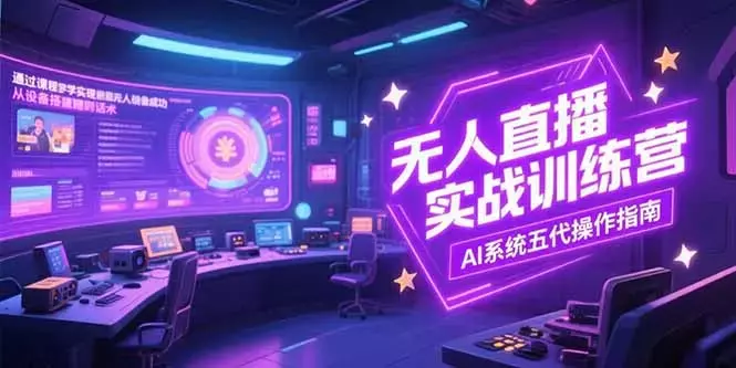 无人直播实操训练营，从设备搭建到话术，AI系统五代操作指南(7月更新)_知客圈