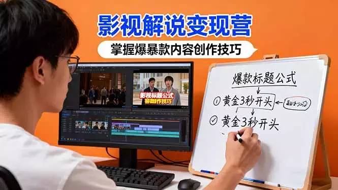 影视解说变现营：通过30+实战案例爆款内容创作技巧，掌握影视解说盈利密码_知客圈