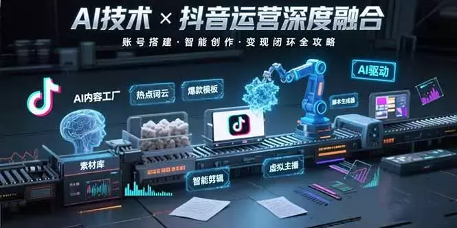 AI技术与抖音运营的深度融合应用：涵盖账号搭建、内容创作、收益变现等_知客圈