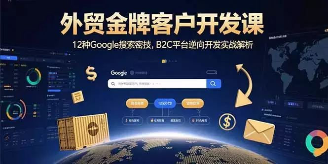 外贸金牌客户开发课，12种Google搜索密技，B2C平台逆向开发实战解析_知客圈