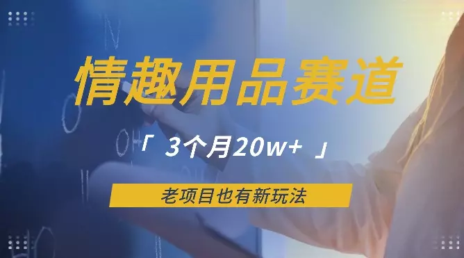 情趣用品赛道，3个月20w+，老项目也有新玩法【图文】_知客圈