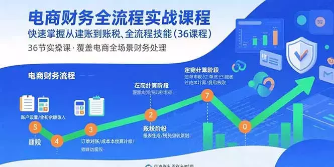 电商财务全流程实战课程：快速掌握从建账到报税的全流程技能（36节课）_知客圈