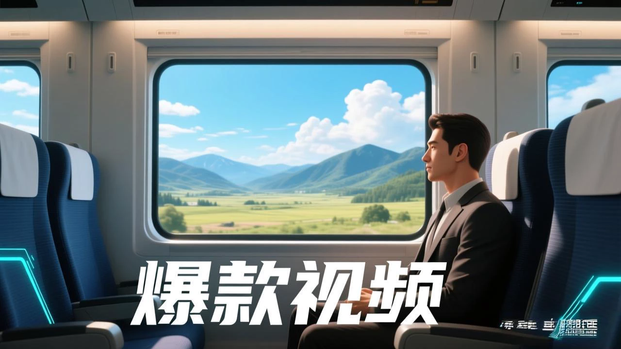 1个工具搞定影视人物坐高铁爆款视频_知客圈