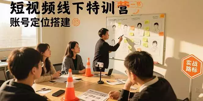 短视频线下特训营：账号定位搭建/口播号拍摄剪辑/直播间流量入口/变现实战_知客圈