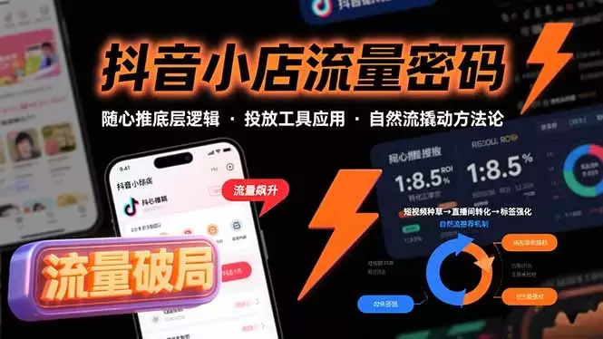 抖音小店流量密码，随心推底层逻辑，投放工具应用，自然流撬动核心方法论_知客圈