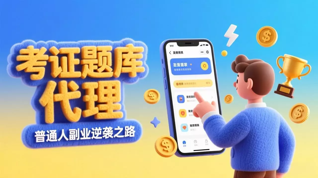 不再迷茫！加入正版考证题库代理，普通人的副业逆袭之路_知客圈