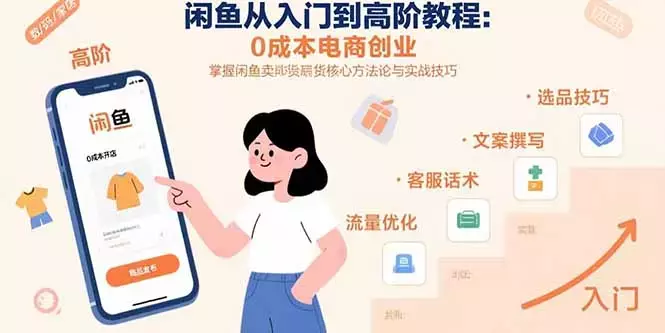 闲鱼从入门到高阶教程：0成本电商创业，掌握闲鱼卖货核心方法论与实战技巧_知客圈