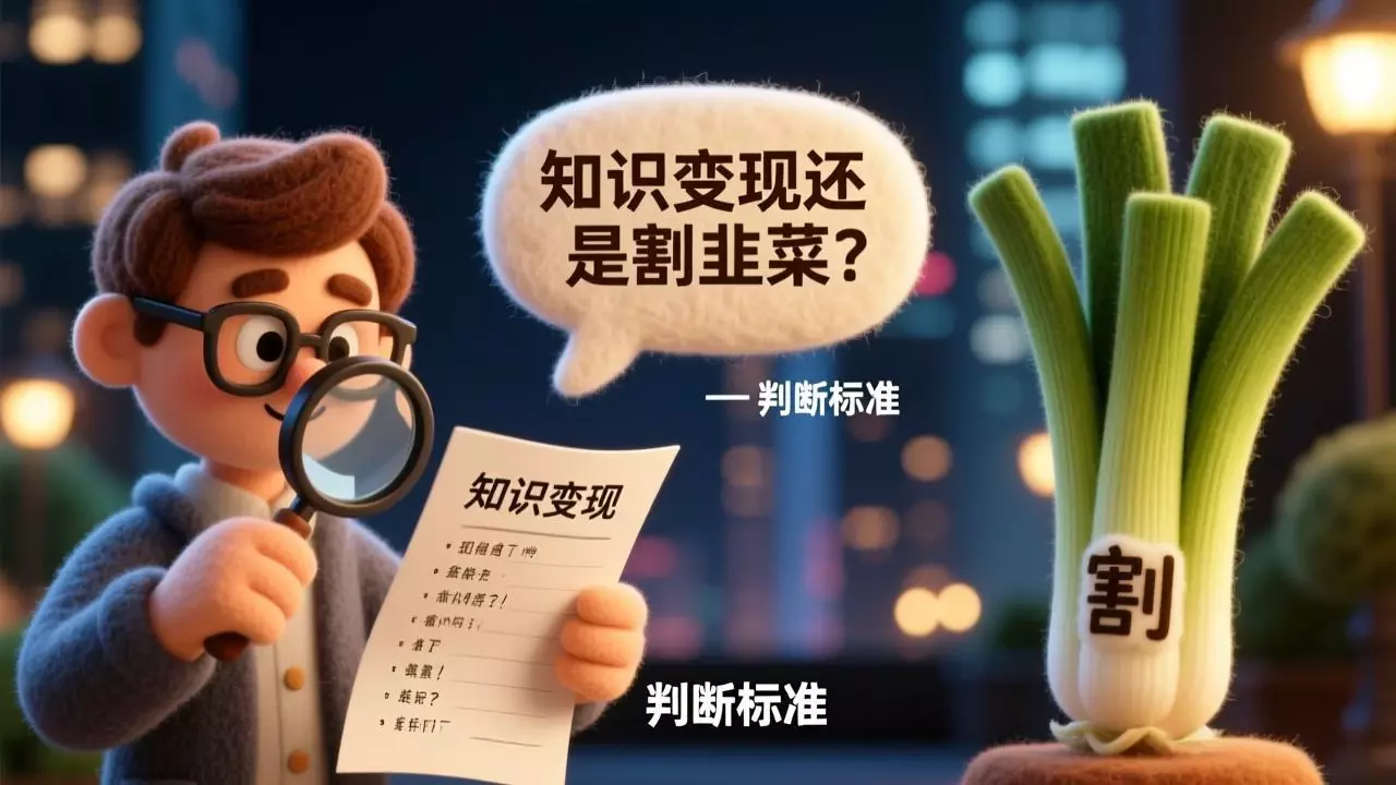 知识变现还是割韭菜？一个让你睡不着觉的判断标准_知客圈