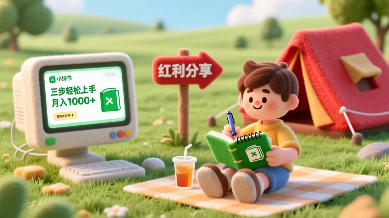 小绿书红利项目实操，新手也能被动月入1000+_知客圈
