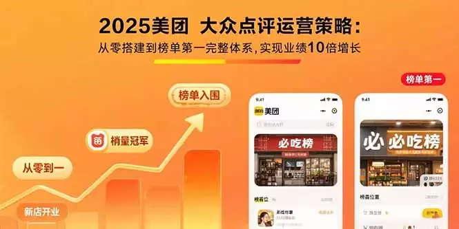 2025美团 大众点评运营策略:从零搭建到榜单第一完整体系,实现业绩10倍增长_知客圈