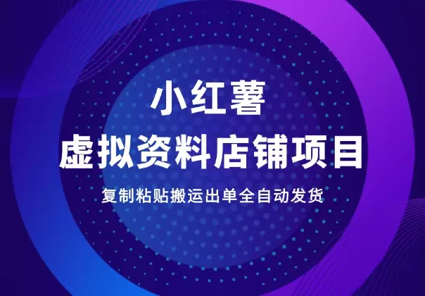 小红书虚拟资料店铺项目,复制粘贴搬运,出单全自动发货_知客圈