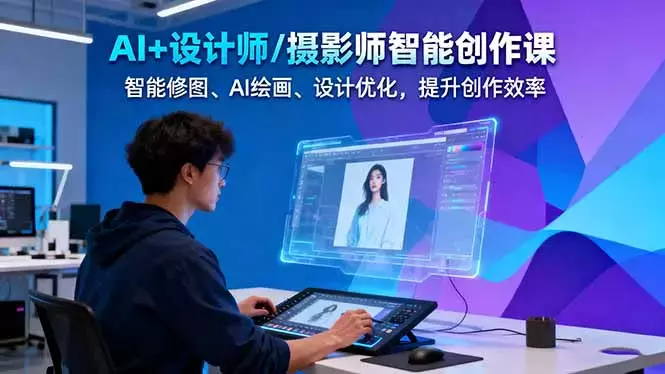 AI+设计师/摄影师智能创作课：智能修图、AI绘画、设计优化，提升创作效率_知客圈