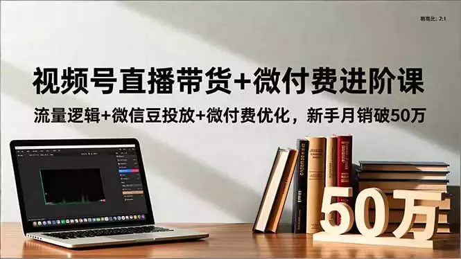 视频号直播带货+微付费进阶课：流量逻辑+微信豆投放+微付费优化，新手月销破50万_知客圈