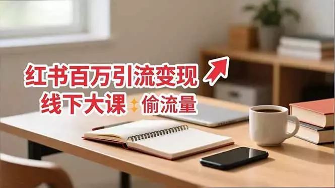 小红书百万引流变现-11月线下大课：分享从0到百万引流路径，手把手教偷流量、拿结果_知客圈