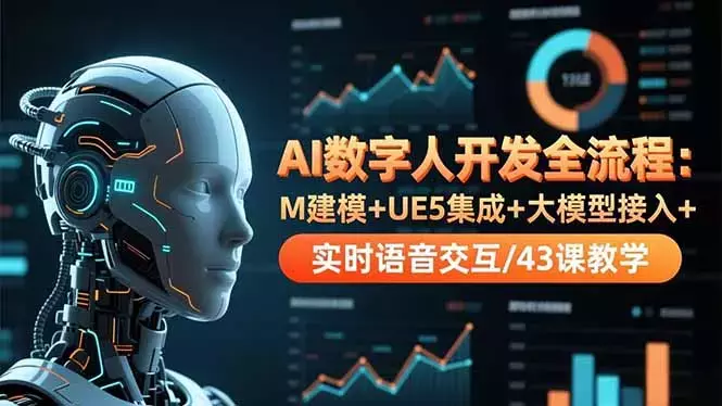 AI数字人开发全流程：M建模+UE5集成+大模型接入+实时语音交互/43课教学_知客圈