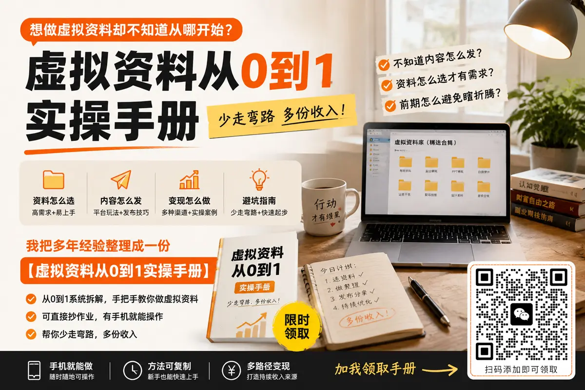 知峰笔记：从0到月入3000+，我用公众号虚拟资料走出了一条“懒人被动收入”的路