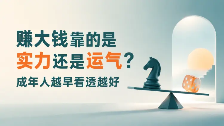 赚大钱靠的是实力还是运气？成年人越早看透越好｜知客圈
