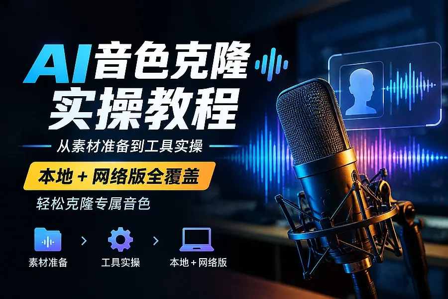 AI音色克隆实操教程:从素材准备到工具实操,本地+网络版全覆盖,轻松克隆专属音色|知客圈