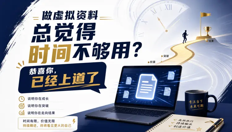 做虚拟资料总觉得时间不够用？恭喜你，已经上道了