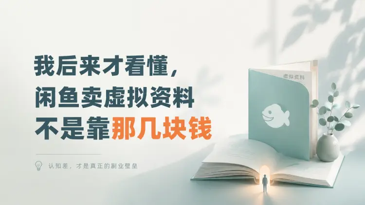 我后来才看懂,闲鱼卖虚拟资料不是靠那几块钱|知客圈