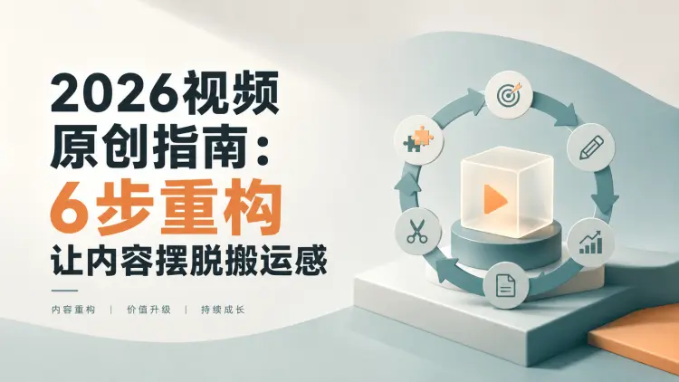2026视频原创指南:6步重构让内容摆脱搬运感|知客圈