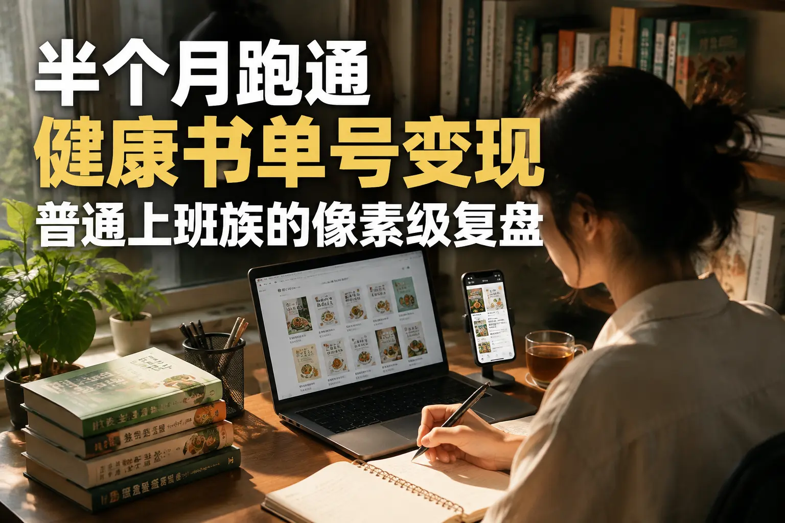 半个月跑通健康书单号变现,普通上班族的像素级复盘|知客圈