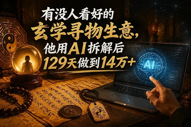 没人看好的玄学寻物生意,他用AI拆解后129天做到14万+|知客圈