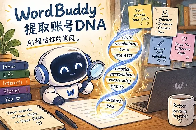 WordBuddy实操:提取账号DNA,让AI替你写出高仿原创文章|知客圈