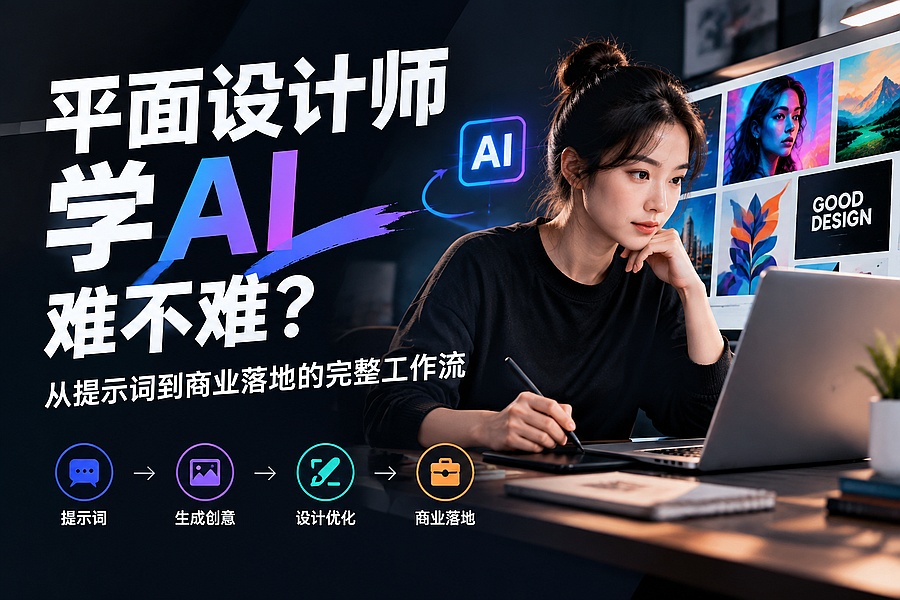 平面设计师学AI难不难?从提示词到商业落地的完整工作流|知客圈