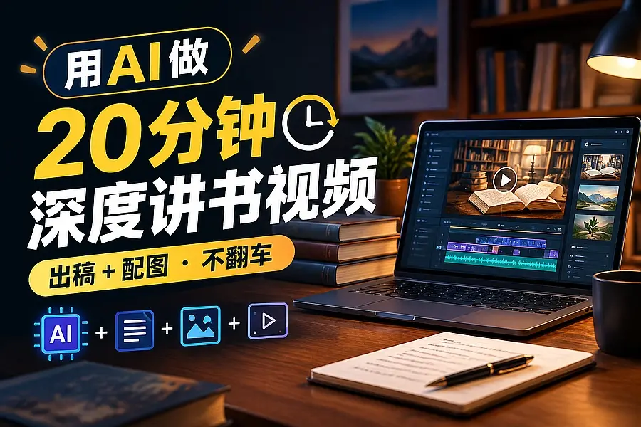 用AI做20分钟深度讲书视频,具体怎么出稿和配图才不翻车|知客圈