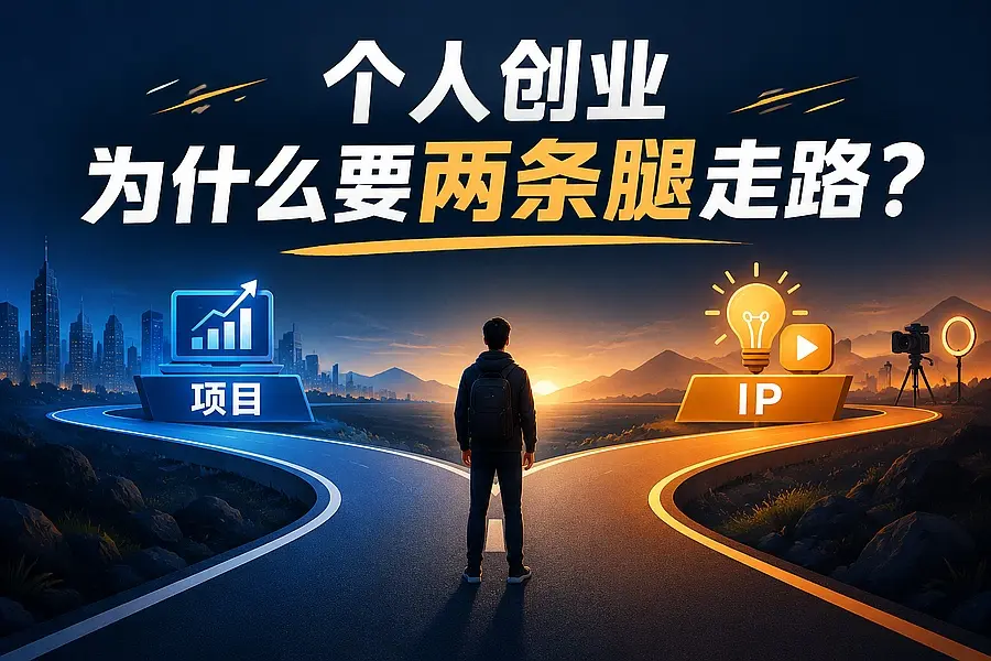 个人创业只做项目或只搞IP都不稳,为什么非得两条腿走路?|知客圈